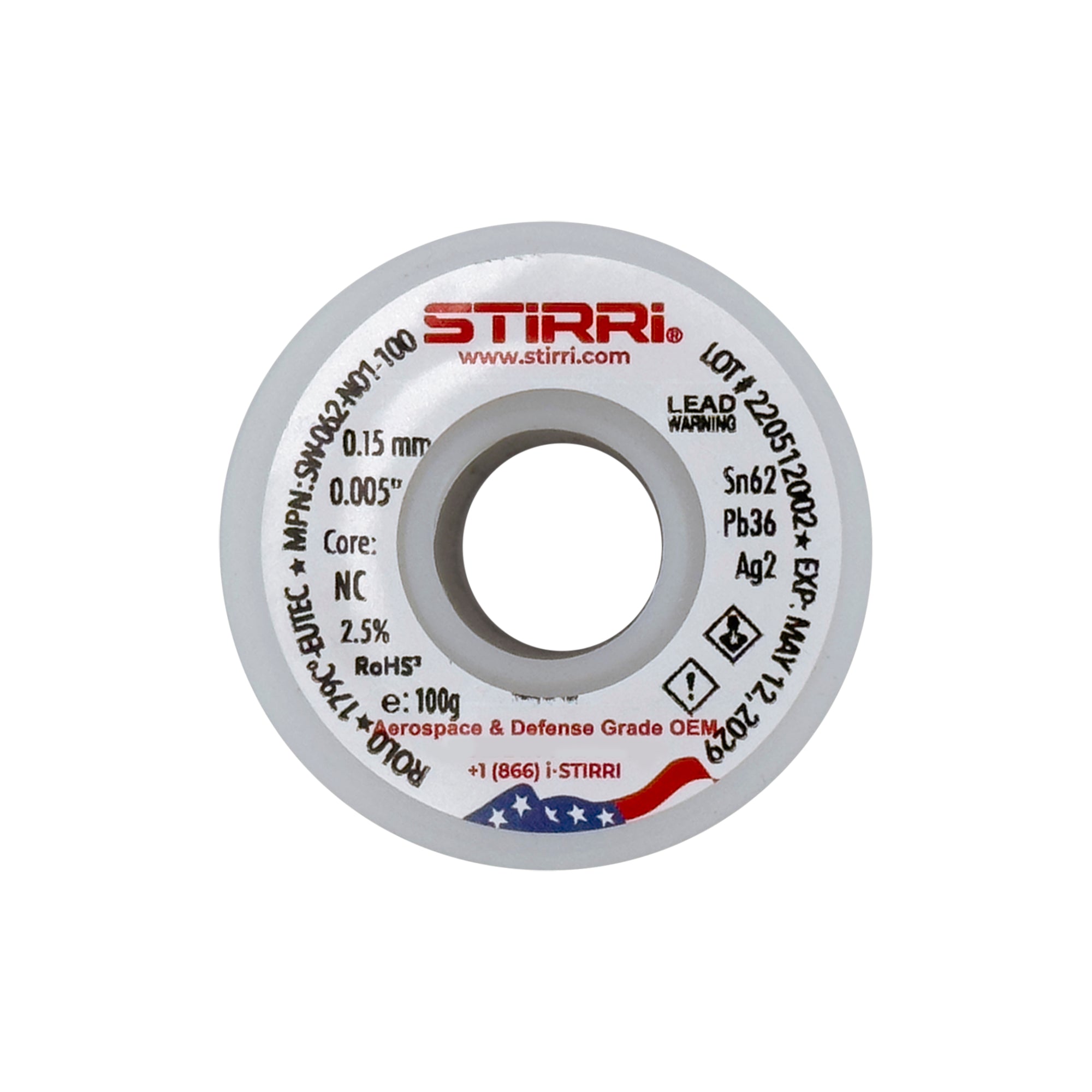 Mid Temp MT-062 - Sn62Pb36Ag2 mid-temp eutectic leaded solder wire NC-core ROL0 ...