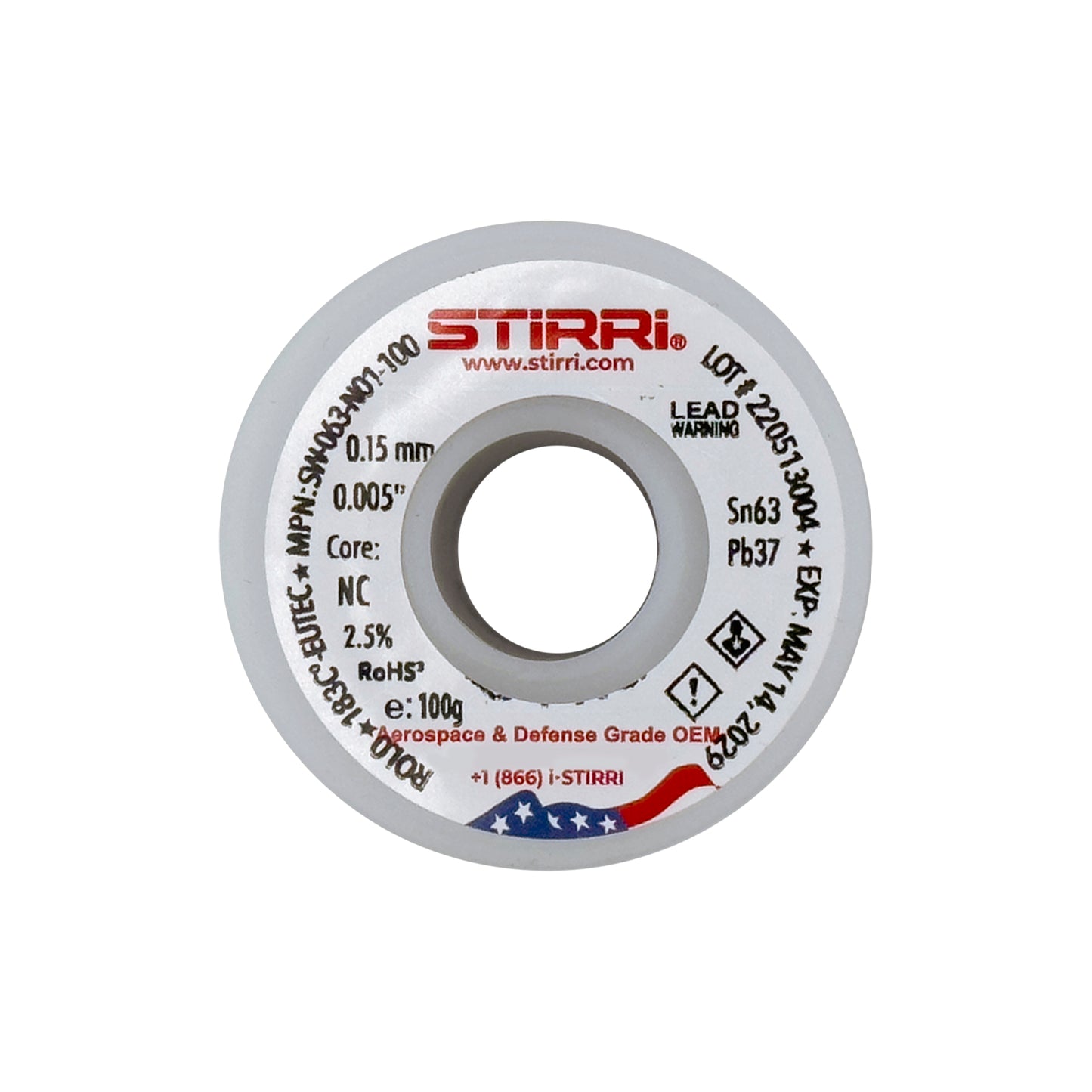 MT-063 - Sn63Pb37 mid-temp eutectic leaded solder wire NC-core ROL0