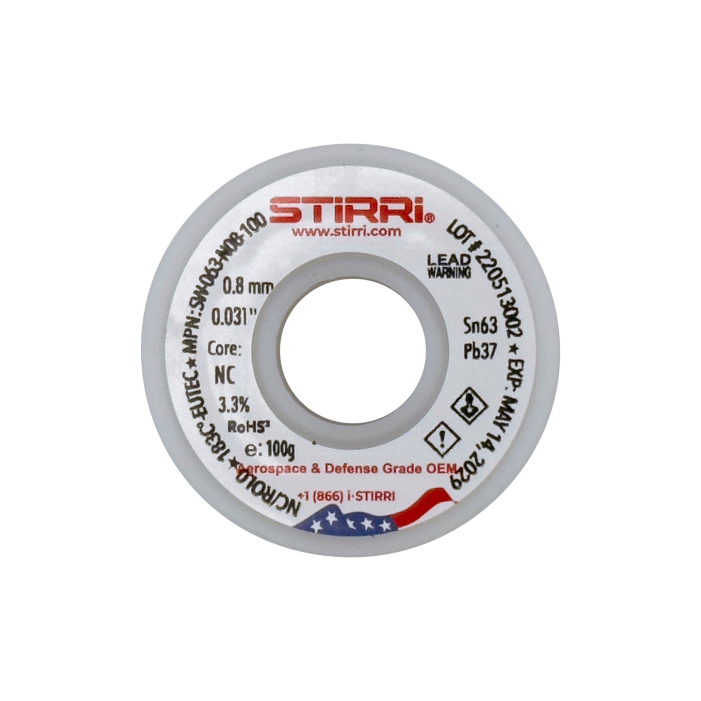 MT-063 - Sn63Pb37 mid-temp eutectic leaded solder wire NC-core ROL0